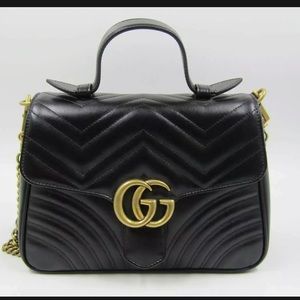 Gucci GG Marmont Small Top Handle Bag Black
